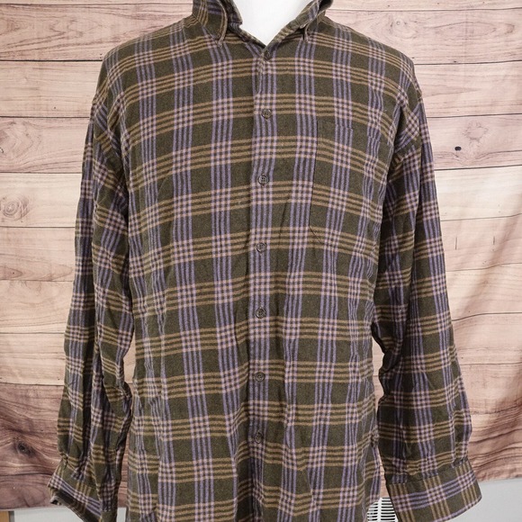 ORVIS LONG SLEEVE PLAID FLANNEL BUTTON DOWN SHIRT MENS SIZE 2XL XXL - Picture 3 of 7